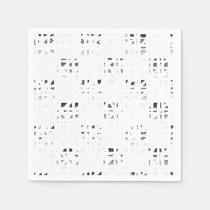 Servilleta De Papel Negro, blanco, gris Art Imprimir 2 servilletas