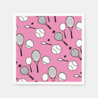 Servilleta De Papel Negro blanco rosado del tenis