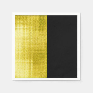 Servilleta De Papel Negro con paneles de oro
