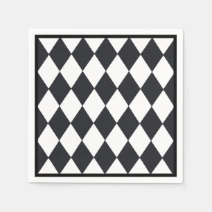 Servilleta De Papel Negro del Harlequin