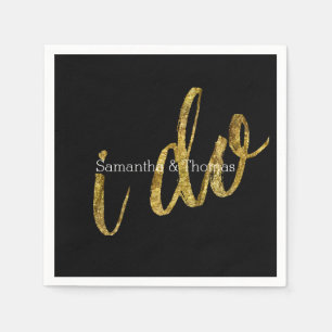 Servilleta De Papel Negro del oro hago