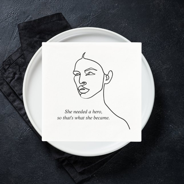 Servilleta De Papel Negro Mínimo Se Convirtió En Chica De Inspiración  (Subido por el creador)