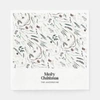 Negro moderno y elegante acuarela botánico rústico