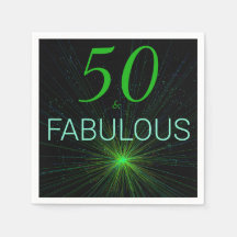 Negro verde 50 y fabuloso periódico de cumpleaños