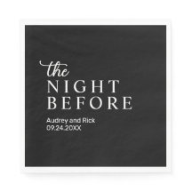 Negro y blanco la noche antes de las toallas Bodas