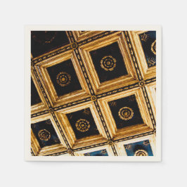 Servilleta De Papel Negro y oro