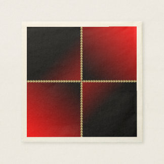 Servilleta De Papel Negro y rojo