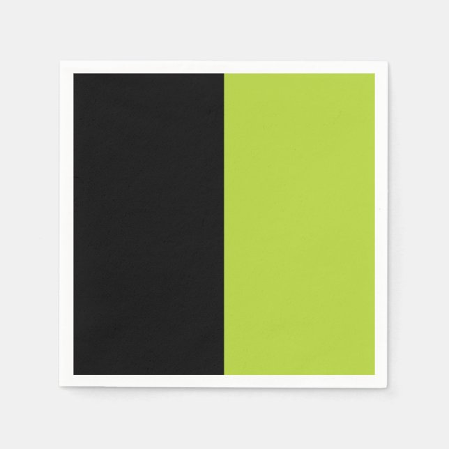 Servilleta De Papel Negro y verde neón (Anverso)
