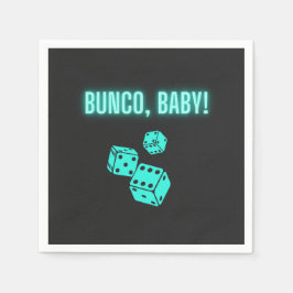 Servilleta De Papel Neon Aqua Bunco Baby