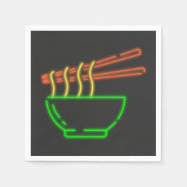 Servilleta De Papel Neon Asian Noodle Bowl