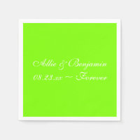 Neon Chartreuse Guay Sólido Napkins