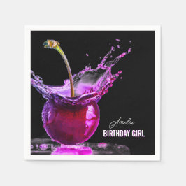 Servilleta De Papel Neon Cherry Personalizado