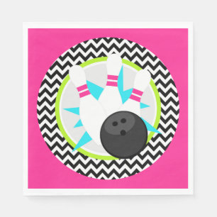 Servilleta De Papel Neon Chevron Bowl Fiesta Papel servilletas