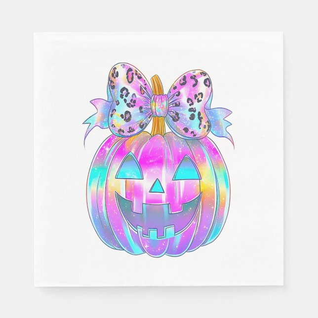 Servilleta De Papel Neon Coquette Halloween (Anverso)