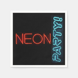 Servilleta De Papel Neon Fiesta Cocktail Napkin