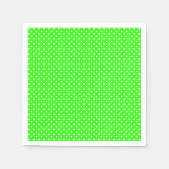 Servilleta De Papel Neon Green Spots Napkins (Anverso)
