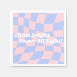 Servilleta De Papel Neon Groovy Disco Cumpleaños