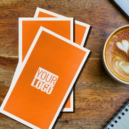 Servilleta De Papel Neon naranja - añadir logotipo