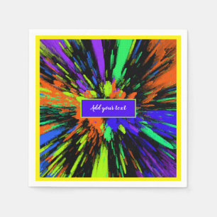 Servilleta De Papel Neon Paint Splash