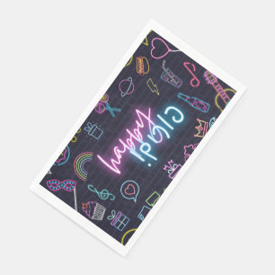 Servilleta De Papel Neon Purim