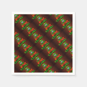Servilleta De Papel Neon Tiene Una Feliz Navidad
