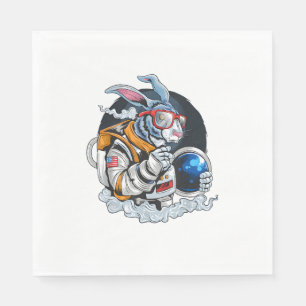 Servilleta De Papel Nerdy Bunny Astronauta en el espacio, explorador e