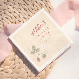 Servilleta De Papel Nesting Party Berries & Flowers Girl Baby Shower