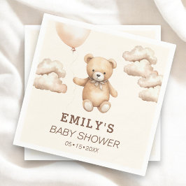 Servilleta De Papel Neutral Bearly Can Wait Baby Shower 