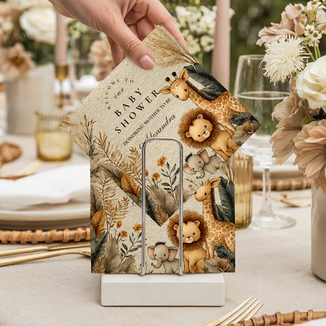 Servilleta De Papel Neutral Safari Woodland Baby Shower (Subido por el creador)