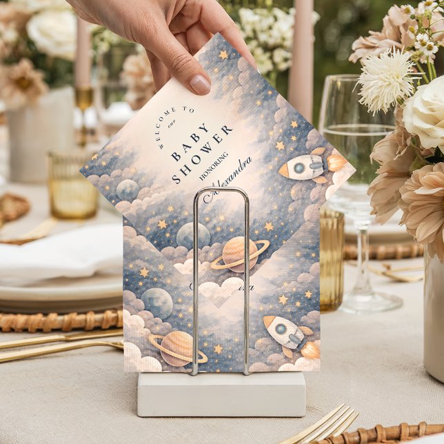 Servilleta De Papel Neutral Space Stars Baby Shower (Subido por el creador)