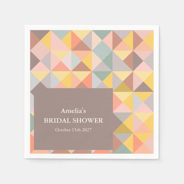 Servilleta De Papel Neutrales Otoñales Terrosos Rústicos Despedida de  (Anverso)