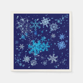 Servilleta De Papel Nevada nocturna de los navidades