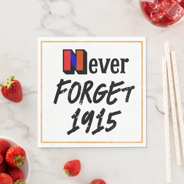 Servilleta De Papel Never Forget 1915 Paper Napkin (In situ)