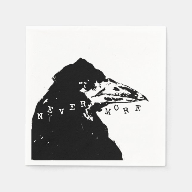 Servilleta De Papel Nevermore Raven de Edgar Allan Poe (Anverso)