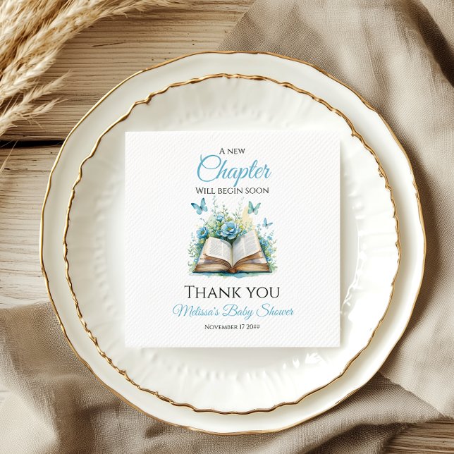 Servilleta De Papel New Chapter Blue Boy Brunch StoryBook Baby Shower (Subido por el creador)