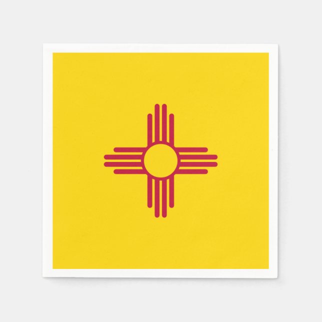 Servilleta De Papel New Mexico State Flag Zia Symbol Party (Anverso)