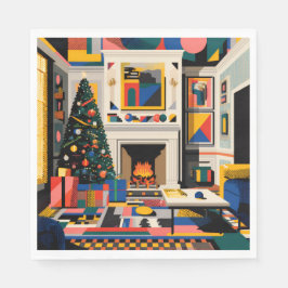 Servilleta De Papel New Wave 1980s Pop Art Christmas Napkins