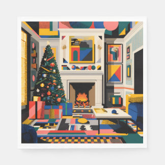 Servilleta De Papel New Wave 1980s Pop Art Christmas Napkins