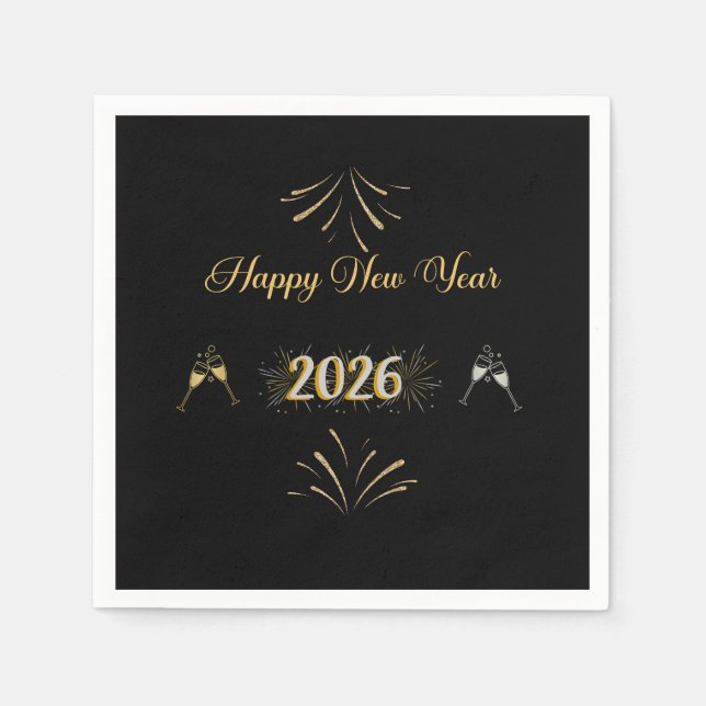 Servilleta De Papel New Year Sparkle Paper Napkin (Anverso)