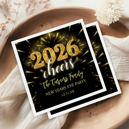 Servilleta De Papel New Year's Eve 2026 Party Gold & Black