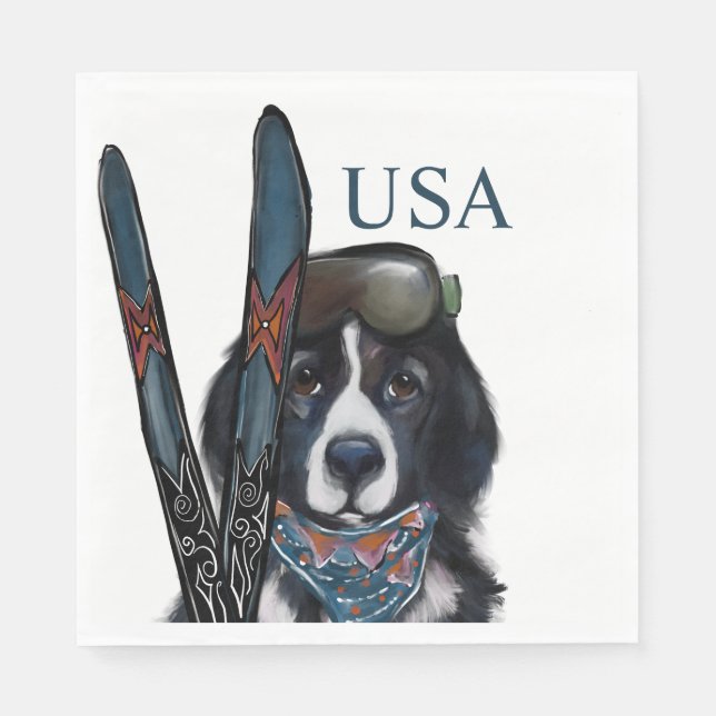 SERVILLETA DE PAPEL NEWFOUNDLAND DOG  (Anverso)