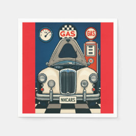 Servilleta De Papel NH Napkins Ilustracion de coches antiguos