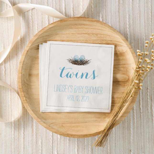 Servilleta De Papel Nido de aves acuarelas | Ducha para bebés Twits (Subido por el creador)