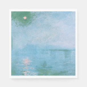 Servilleta De Papel Niebla en el Támesis (por Claude Monet)
