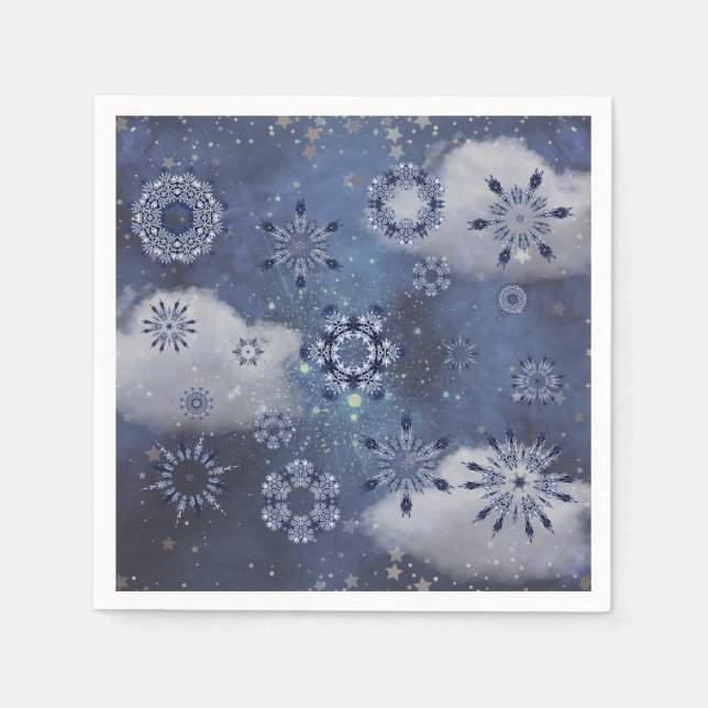 Servilleta De Papel Nieve azul (Anverso)