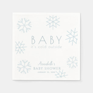 Servilleta De Papel Nieve azul Niño Baby Shower Napkins