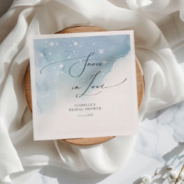 Servilleta De Papel Nieve en amor Azul Nieve ducha de novia