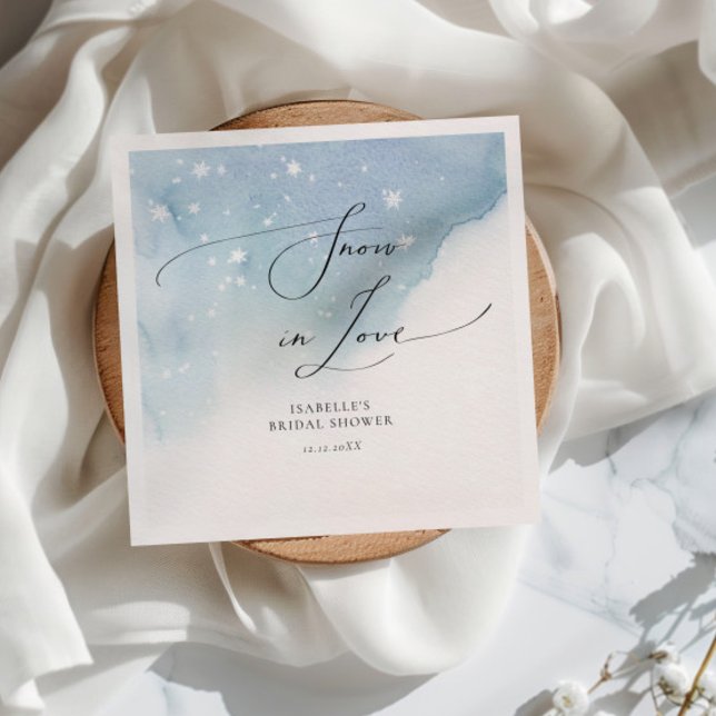 Servilleta De Papel Nieve en amor Azul Nieve ducha de novia (Subido por el creador)