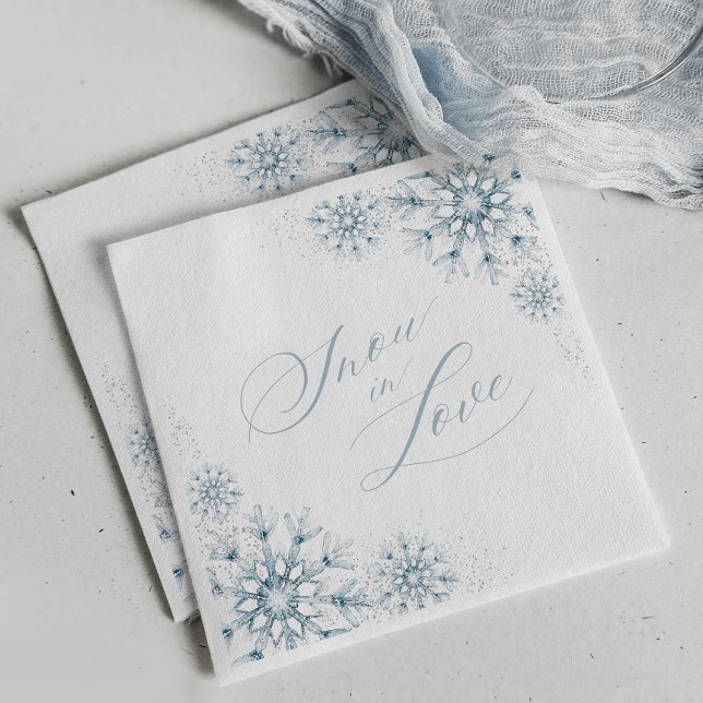 Servilleta De Papel Nieve en amor Ducha de novias (Subido por el creador)