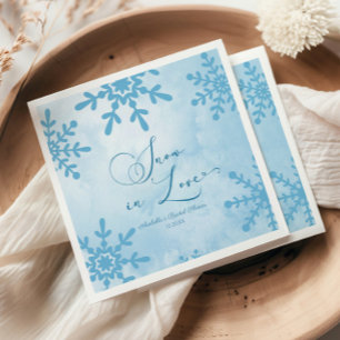 Servilleta De Papel Nieve En Amor Invierno Paisaje Nupcial Despedida d